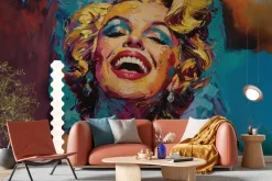 Fototapeta: Uśmiechnięta marilyn monroe w akwareli