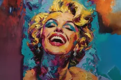 Fototapeta: Uśmiechnięta marilyn monroe w akwareli