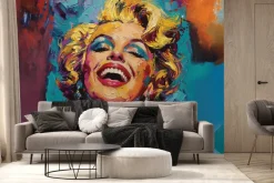 Fototapeta: Uśmiechnięta marilyn monroe w akwareli