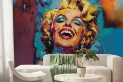 Fototapeta: Uśmiechnięta marilyn monroe w akwareli