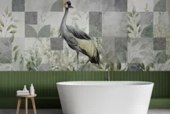 Fototapeta: Żuraw wśród liści