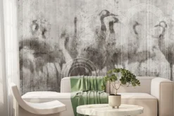 Fototapeta: Żurawie i geometryczne kształty