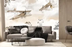 Fototapeta: Urocze zwierzęta i samoloty