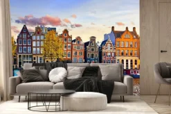 Fototapeta: Urokliwe kamienice w amsterdamie