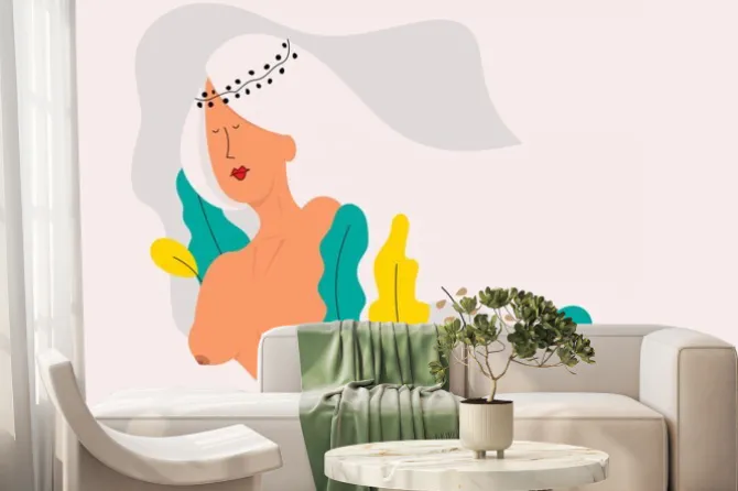 Fototapeta: Vector illustration of a beautiful naked woman.