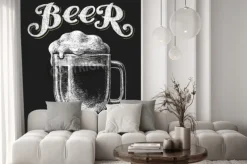 Fototapeta: Vector ilustracją kreda piwa szkła na tablicy. eps10. przejrzystości