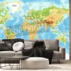 Fototapeta: Vector physical world map