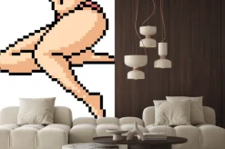 Fototapeta: Vector pixel art woman leg