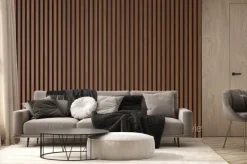 Fototapeta: Vertical wooden slats texture for interior decoration, texture