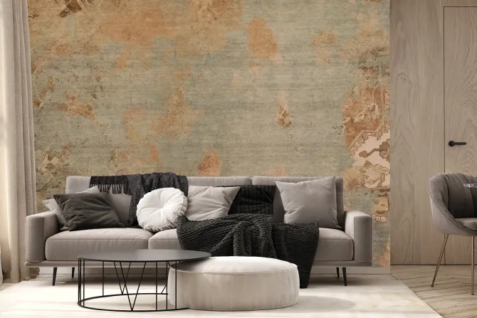 Fototapeta: Vintage ściana z motywem ornamentu