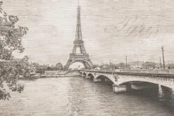 Fototapeta: Vintage krajobraz paryż z wieżą eiffla klasyczna sceneria