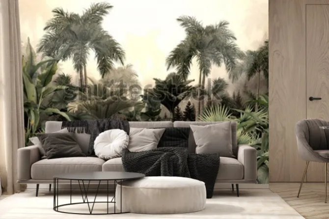 Fototapeta: Vintage las tropikalny