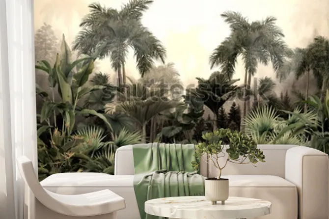 Fototapeta: Vintage las tropikalny