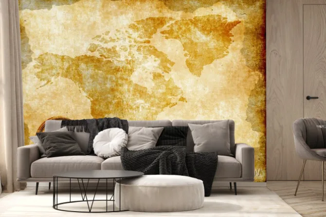 Fototapeta: Vintage, mapa ameryka północna