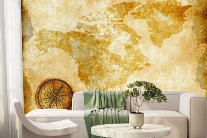 Fototapeta: Vintage, mapa ameryka północna