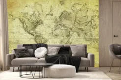 Fototapeta: Vintage, mapa świata 1831