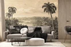 Fototapeta: Vintage palmy w tropikalnej dżungli
