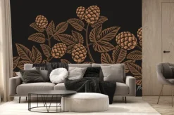 Fototapeta: Vintage seamless hop pattern, a decoration for beer theme