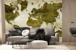 Fototapeta: Vintage sepia world map background