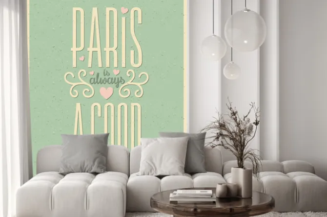 Fototapeta: Vintage style typography paris poster