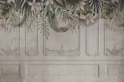 Fototapeta: Vintage sztukateria z roślinnością