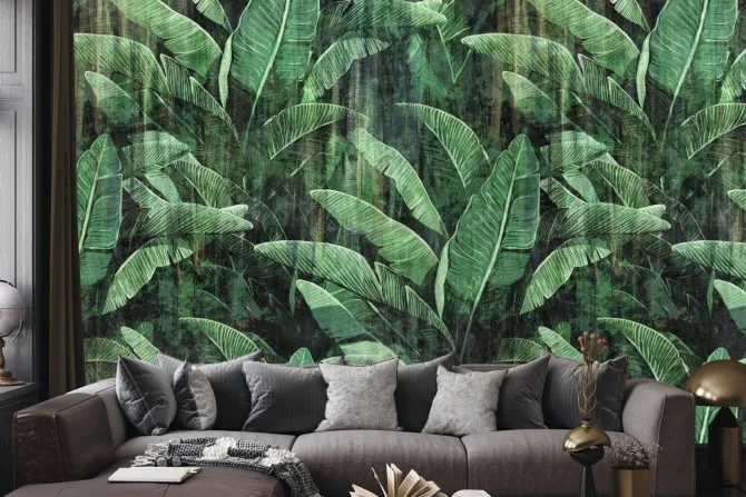 Fototapeta: Vintage tropikalne liście