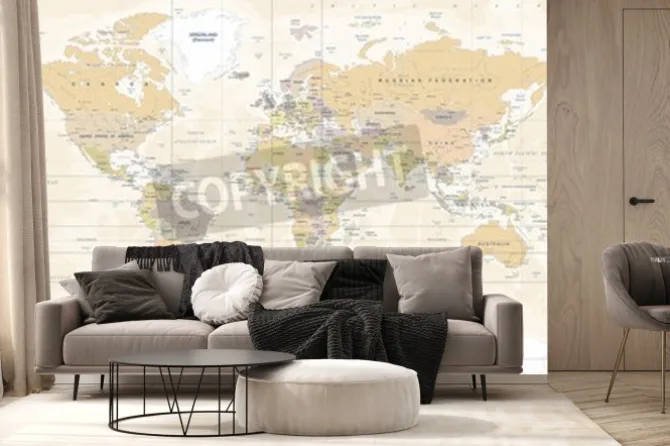 Fototapeta: Vintage world map - szczegółowe ilustracji wektorowych