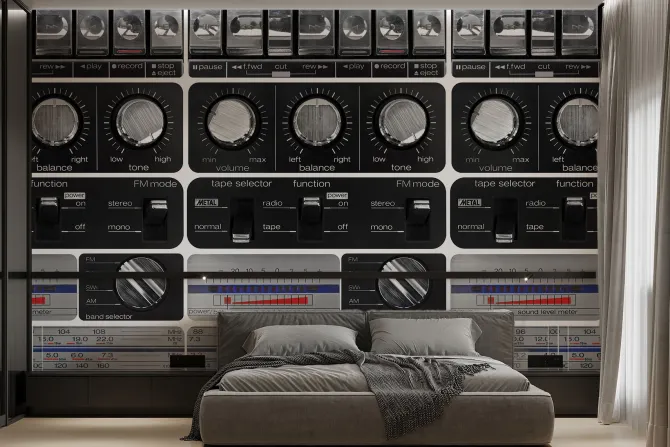 Fototapeta: Vintage wzmacniacz do muzyki