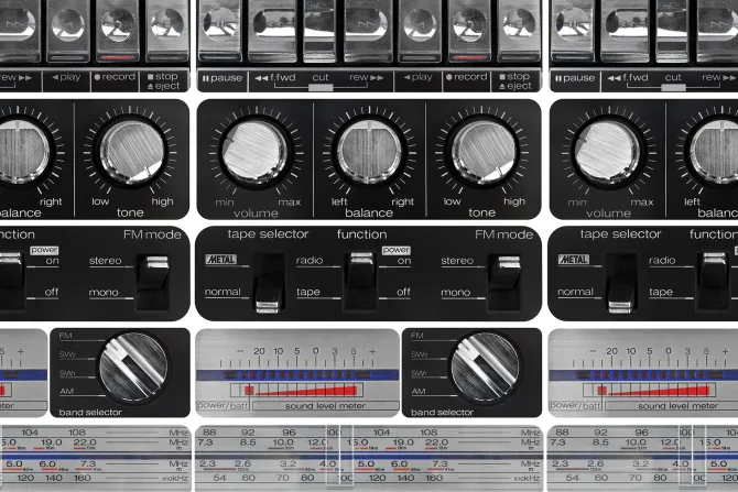 Fototapeta: Vintage wzmacniacz do muzyki