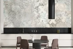 Fototapeta: Vintage wzór z ornamentami na betonowej teksturze