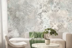 Fototapeta: Vintage wzór z ornamentami na betonowej teksturze