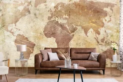 Fototapeta: W stylu vintage mapa świata