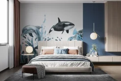 Fototapeta: Żółw wodny i delfina wśród roślinności