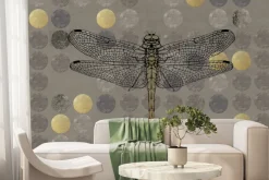 Fototapeta: Ważka na geometrycznym tle