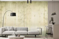 Fototapeta: Ważki pośród bambusowych gałązek delikatny roślinny wzór