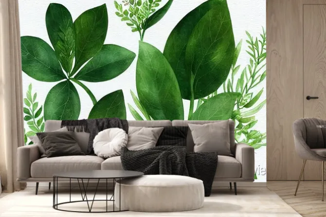 Fototapeta: Watercolor floral . hand painted illustration of forest flowers,