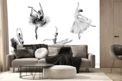 Fototapeta: Watercolor isolated dancing ballerinas. hand drawn classic ballet