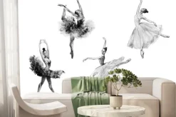 Fototapeta: Watercolor isolated dancing ballerinas. hand drawn classic ballet