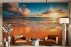 Fototapeta: Wchód słońca na pięknej plaży