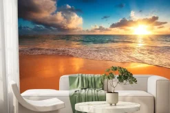 Fototapeta: Wchód słońca na pięknej plaży