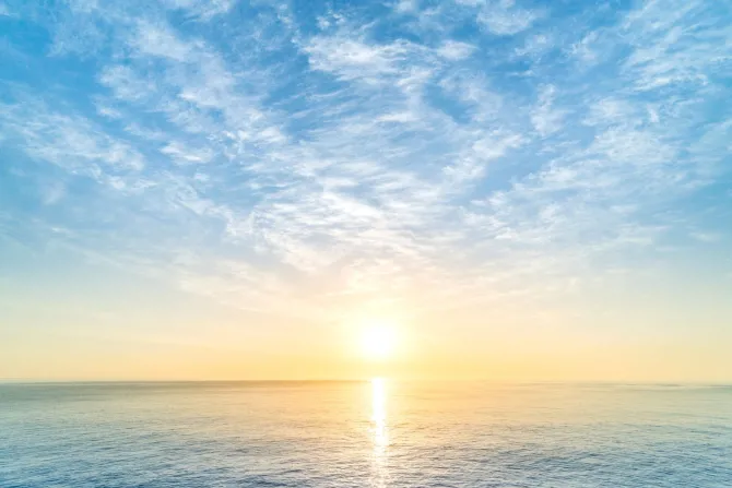 Fototapeta: Wchód słońca nad morzem