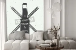 Fototapeta: Wektor archiwalne piwa z logo ręcznie drukiem zabawy motywacji