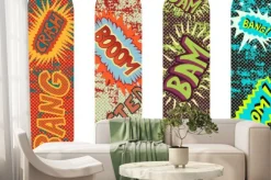 Fototapeta: Wektor deskorolka paczka projekt z efektami stylu cartoon