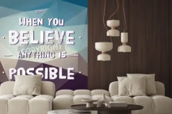 Fototapeta: Wektor: motywacja cytat "kiedy wierzysz wszystko jest możliwe"
