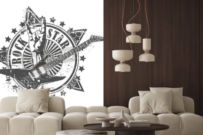 Fototapeta: Wektor obraz rock star stempla