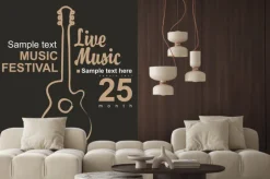 Fototapeta: Wektor plakat na koncert z obrazem gitarze akustycznej