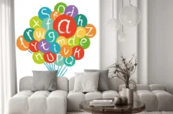 Fototapeta: Wektor zabawny alfabetu angielskiego. ręcznie rysowane kredą