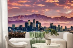 Fototapeta: Widok na los angeles o zachodzie słońca