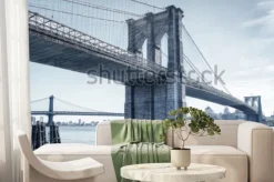 Fototapeta: Widok na most brookliński w nowym jorku