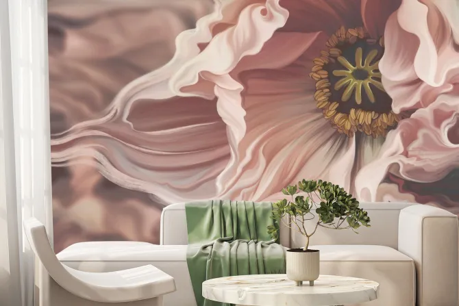 Fototapeta: Widok na różowego tulipana z bliska